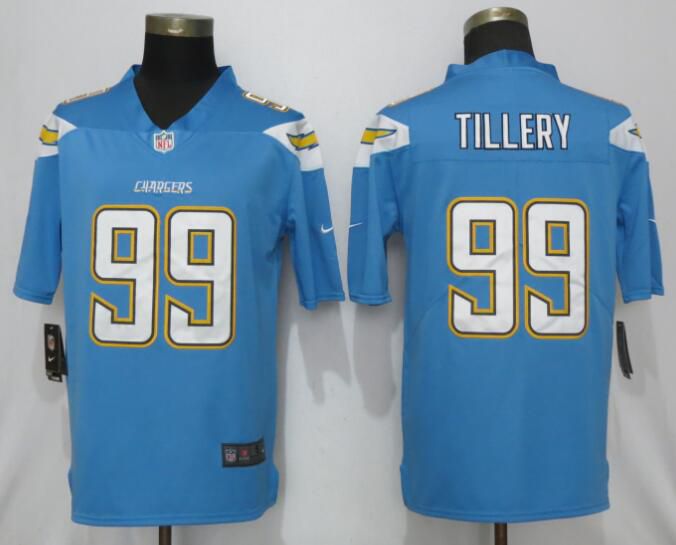 Men Los Angeles Chargers 99 Tillery Light Blue Vapor Untouchable Playe Nike Limited NFL Jerseys